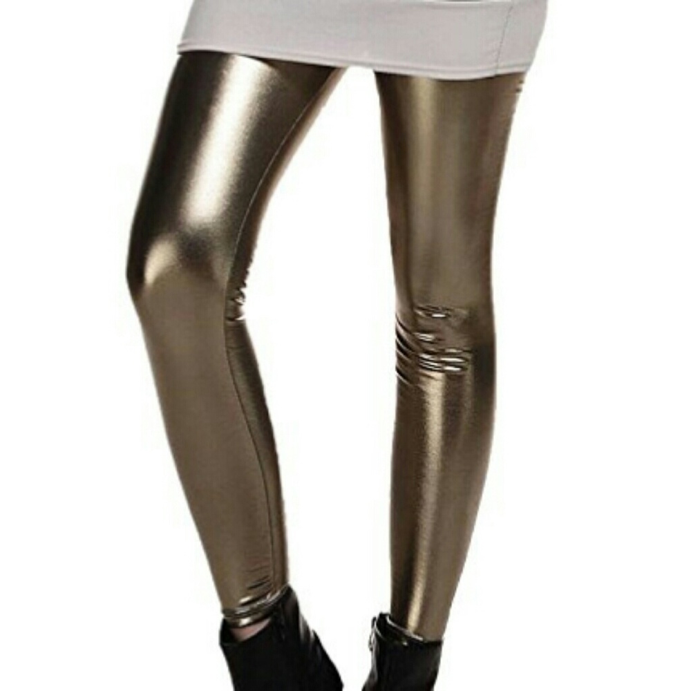 NWOT Gold leggings